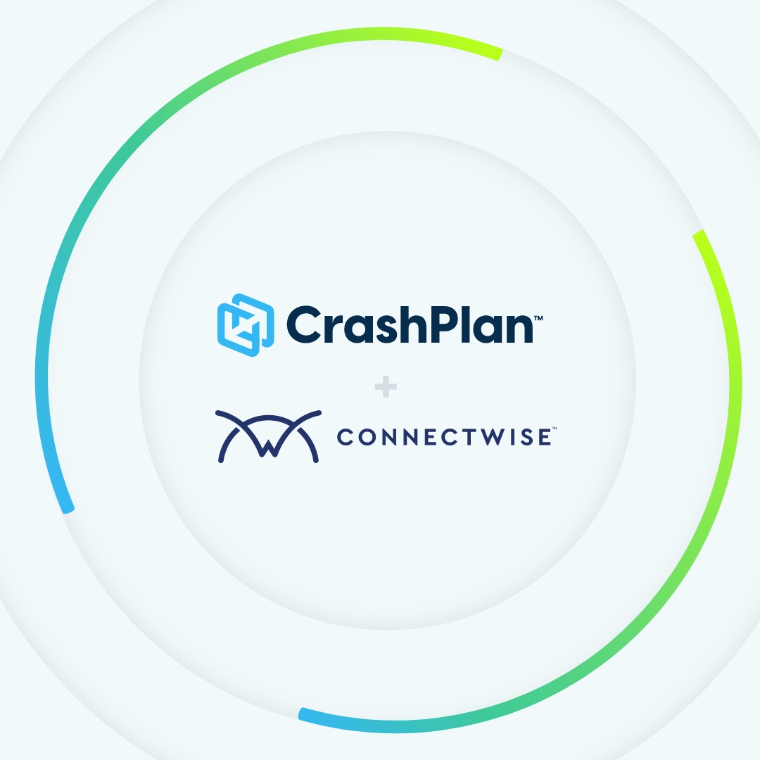 crashplan and connect wise logos inside circles